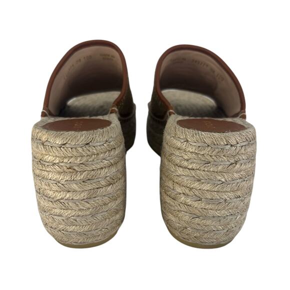 Gucci Adela Leather Trimmed Raffia Wedge Espadrilles - Picture 14 of 16